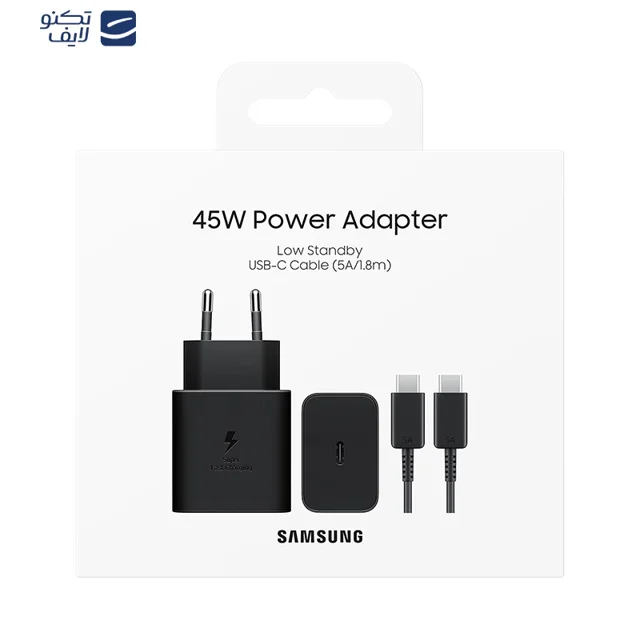 ادابتور 45w سامسونگ به همراه کابل شارژ